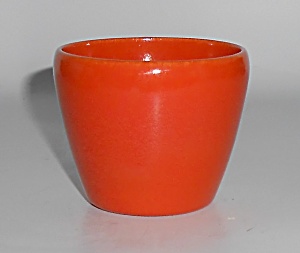Franciscan Pottery Sperry Flour Flame Orange Sauce Jar