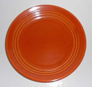 Vintage Bauer Pottery Ring Ware Orange 9.5&quot; Plate