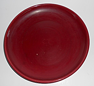Bauer Pottery Mission Moderne Burgundy Chop Plate