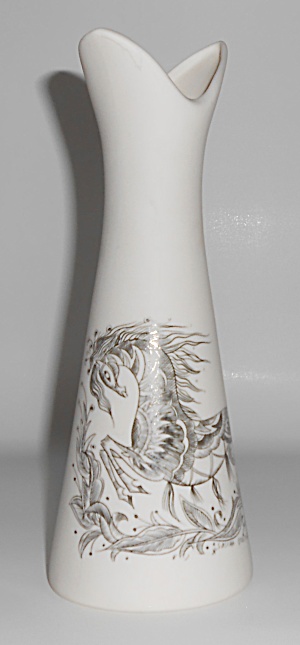 VINTAGE Sascha Brastoff Pottery Star Steed Vase America (Image1)