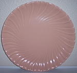 Click to view larger image of FRANCISCAN POTTERY CORONADO SATIN CORAL 14 CHOP PLATE! (Image1)