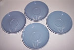 WINFIELD CHINA POTTERY BLUE PACIFIC SET/4 SAUCERS