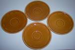 FRANCISCAN POTTERY WHEAT HARVEST BROWN SET/4 SAUCERS