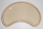 Click to view larger image of Syracuse Restaurant China Red Dura-Rim Crescent Plate!  (Image1)