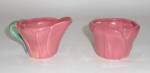 Rosemeade Pottery Prarie Rose Tulip Demi Creamer/Sugar