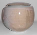 Click to view larger image of Early Bruning Studio Pottery Large Bulbous Covered Jar  (Image3)