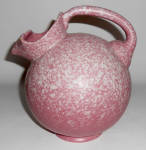 Click to view larger image of Dickota Pottery Peacock Pink Ice Lip Ball Jug Pitcher (Image3)