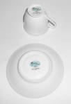 Click to view larger image of Mikasa China Porcelain Platinum Band My Love Demitasse  (Image2)