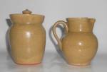 Click to view larger image of Old Time Pottery Wheel Thrown Creamer & Sugar w/Lid (Image2)