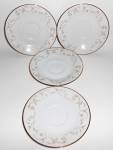Noritake Porcelain China Duetto W/Gold Set/4 Saucers