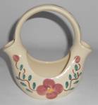 Click to view larger image of Purinton Pottery Morning Rose Wedding Basket/Vase (Image1)