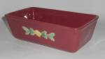 Click to view larger image of Coors Pottery Rosebud Red Loaf Pan  (Image1)