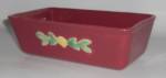 Click to view larger image of Coors Pottery Rosebud Red Loaf Pan  (Image2)