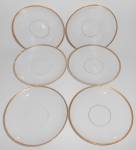 Click to view larger image of Noritake Porcelain China The Mikado W/Gold 6 Saucers (Image1)