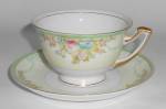 Meito China Porcelain Japan Floral Gold Green Yellow Cu