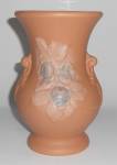 Click to view larger image of Brush McCoy Art Pottery Tan w/Floral Decoration Vase (Image2)