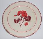 Click to view larger image of Franciscan Pottery Early Geranium Luncheon Plate (Image1)