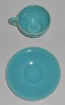 Click to view larger image of Franciscan Pottery El Patio Gloss Turquoise Demi Cup/Sa (Image2)