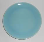 Click to view larger image of Catalina Pottery Rancho Ware Gloss Turquoise Salad Pl (Image1)