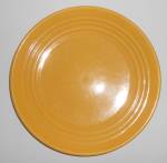 Bauer Pottery Ring Ware Yellow 9.5" Plate #6