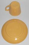 Click to view larger image of Bauer Pottery La Linda Yellow Cup & Saucer Set (Image2)