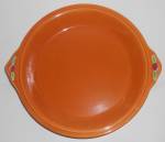 Click here to enlarge image and see more about item 32175: Coors Pottery Rosebud Orange Pie Plate Robert Schneider