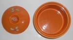 Click to view larger image of Coors Pottery Rosebud Orange 2 Pt Straight Casserole Ro (Image3)