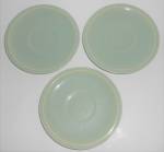Click to view larger image of Franciscan Pottery Montecito Gloss Celadon 3 Saucers (Image1)
