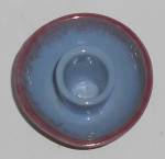 Winfield China Pottery Maroon/Blue Drip Glaze Candlesti