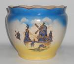 Click to view larger image of American Art Pottery Windmill Decorated Jardiniere (Image1)
