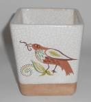 Click to view larger image of Barbara Willis Pottery Early Provincial Bird Square Flo (Image1)