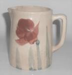Click to view larger image of Owens Art Pottery Hand Decorated Lotus Pitcher  (Image3)