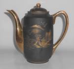 Japan China Porcelain Black w/Gold Demitasse Coffeepot