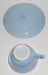 Click to view larger image of T.S.& T. Lu-Ray Pastels Pottery Blue Cup & Saucer Set (Image2)