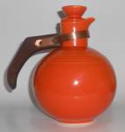 Vernon Kilns Pottery Early California Orange Carafe w/C