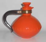 Click to view larger image of Vernon Kilns Pottery Coronado Orange Carafe w/Cap (Image1)