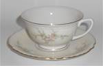 Click to view larger image of Arcadian Porcelain China Old Rose Cup & Saucer Set (Image1)