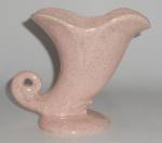 Click to view larger image of Bauer Pottery Pink Speckle #690 Cornucopia Vase (Image2)