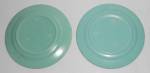 Click to view larger image of Bauer Pottery La Linda Pair Matte Green Saucers (Image2)