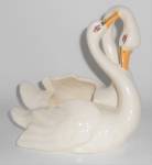 Click here to enlarge image and see more about item 36426: Camark Art Pottery Double Swan Planter