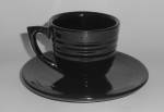 Vintage Bauer Pottery Ring Ware 1st Period Black Cup & 