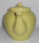 Click to view larger image of VERY RARE Bauer Pottery Ring Ware Chartreuse 6-Cup Teap (Image2)