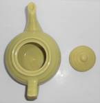 Click to view larger image of VERY RARE Bauer Pottery Ring Ware Chartreuse 6-Cup Teap (Image5)