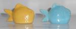 Bauer Pottery Chicken Of The Sea Turquoise & Yellow Sal