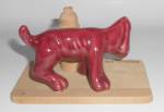 Click to view larger image of VINTAGE Camark Pottery Maroon Pointer Hound Dog Figure (Image1)