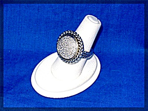 14k Gold Sterling Silver Pave Diamond Ring T & G