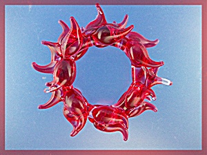 Pair Of Hand Blown Chili Pepper Ornaments