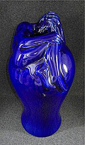 Pottery Van Briggle Despondency Vase Cobalt Blue