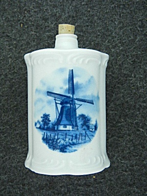 Delft Blauw Bottle With Cork Stopper
