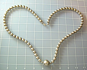Necklace Sterling Silver 30 Inch Beads